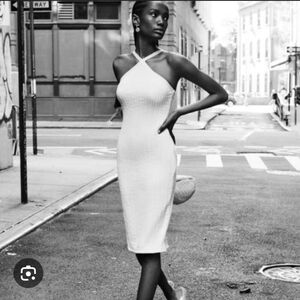 Zara cable knit halter dress